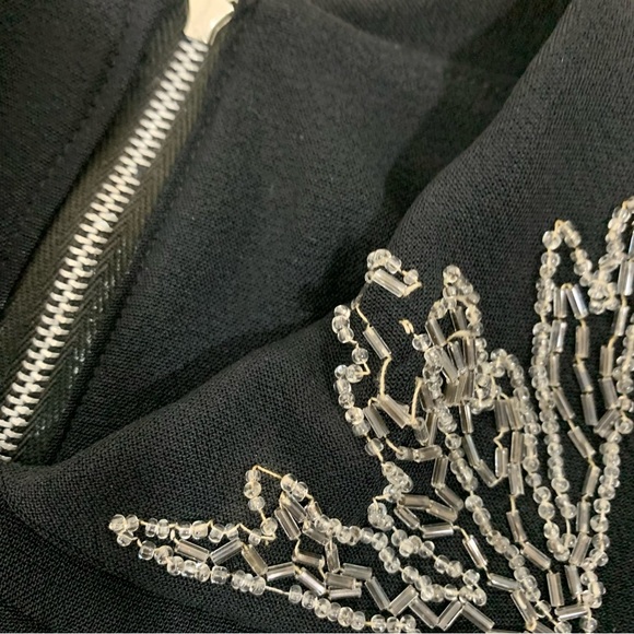 Vintage 1940’s beaded collar black dress with peplum - Picture 14 of 14